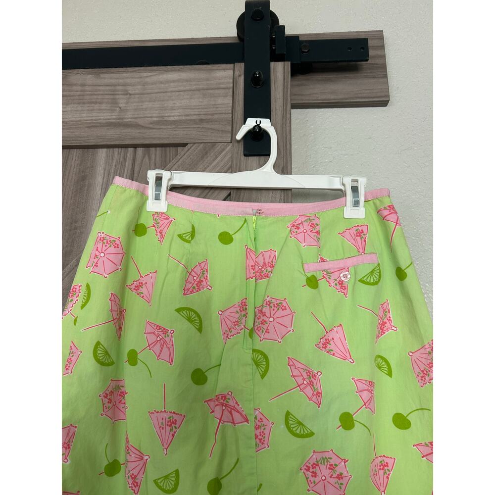 Lilly Pulitzer White label vintage Singapore Sling umbrella skirt 10 - Picture 6 of 7
